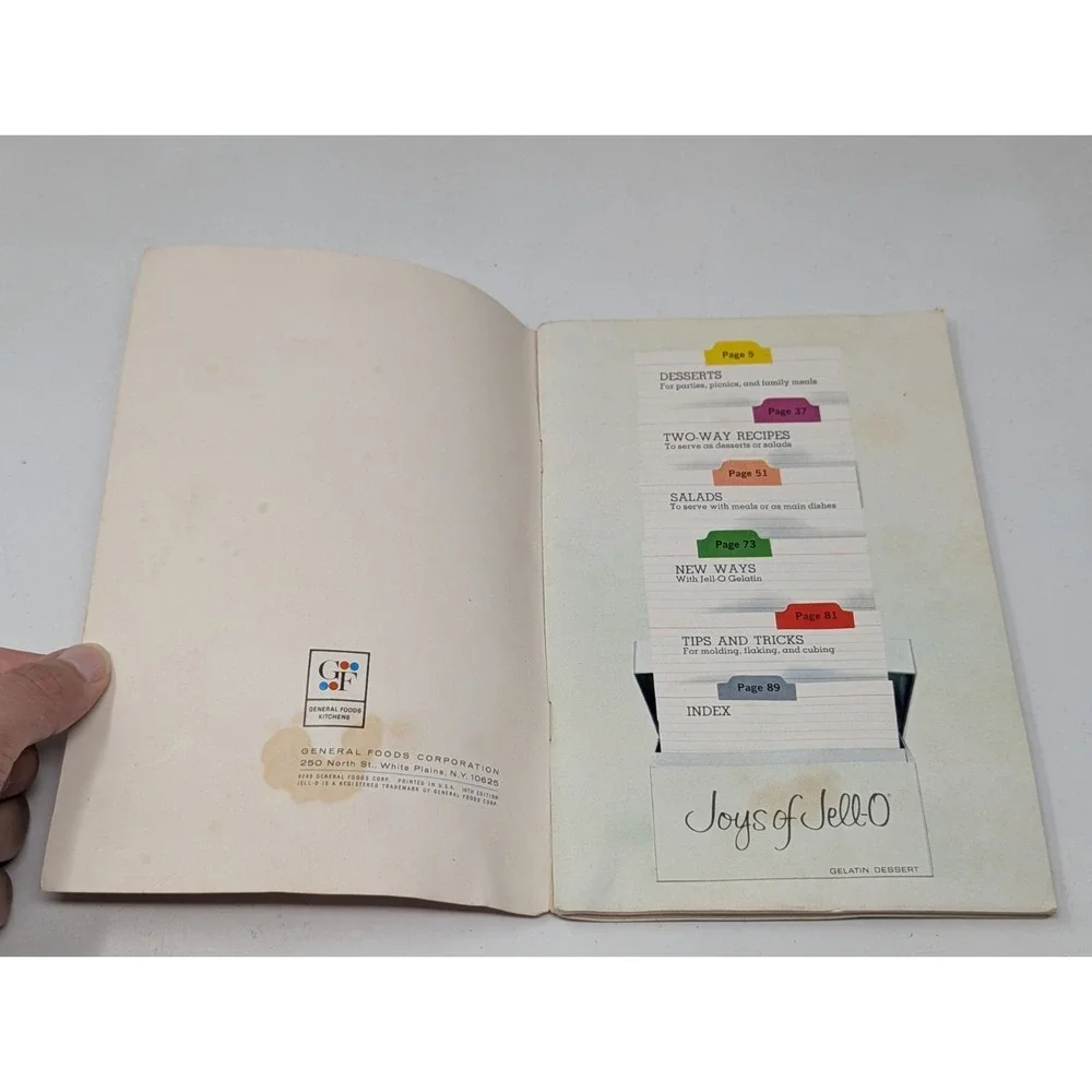 Vintage Joys of Jell-O Jello Gelatin Dessert Recipe Book Cookbook 1960s